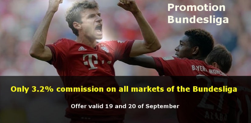 Bundesliga with only 3.2% of commission